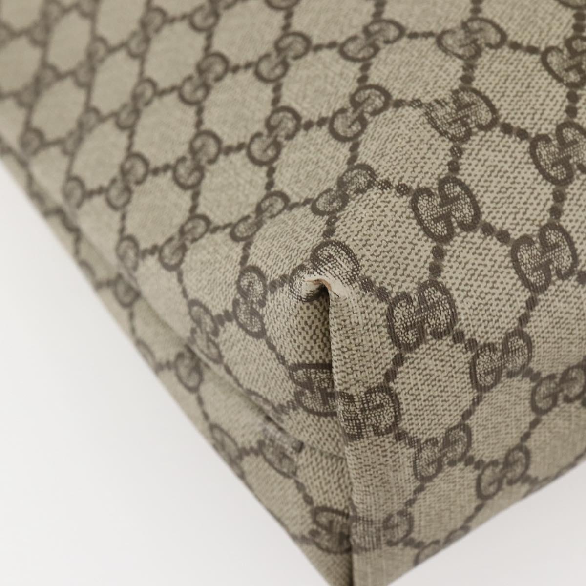 GUCCI GG Supreme Web Sherry Line Tote Bag PVC Beige 002 123 6487 Auth kk562