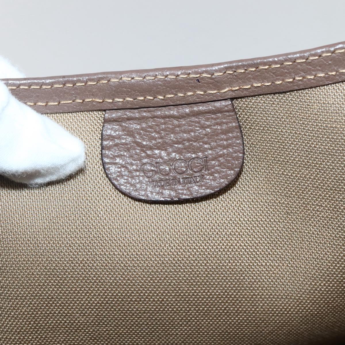 GUCCI GG Supreme Web Sherry Line Tote Bag PVC Beige 002 123 6487 Auth kk562