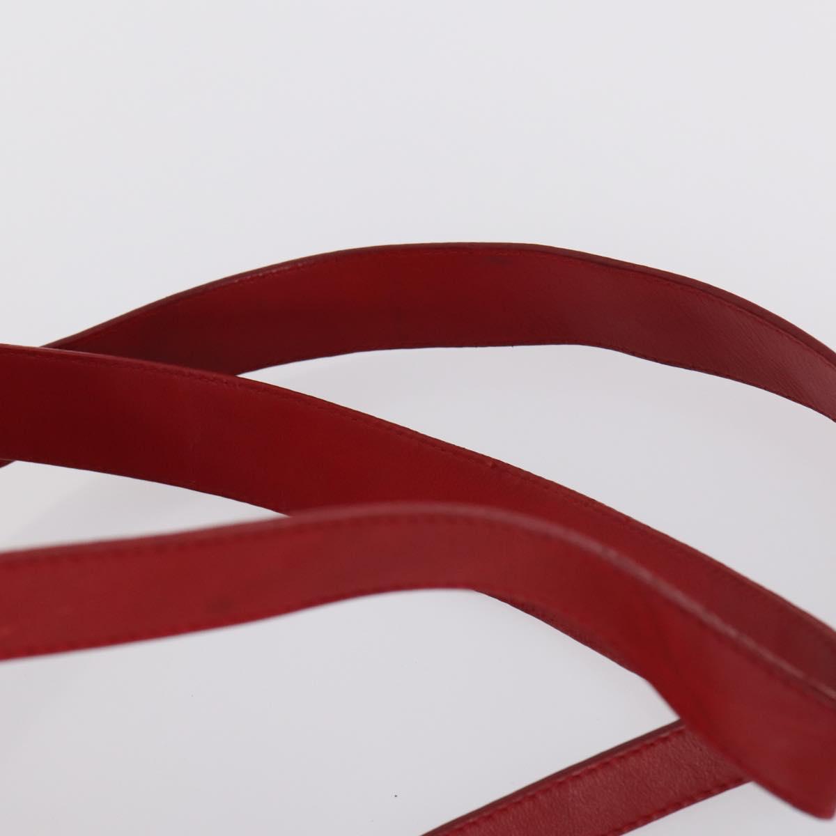 GUCCI Bamboo Backpack Leather Red Gold 003 2058 0016 Auth kk563