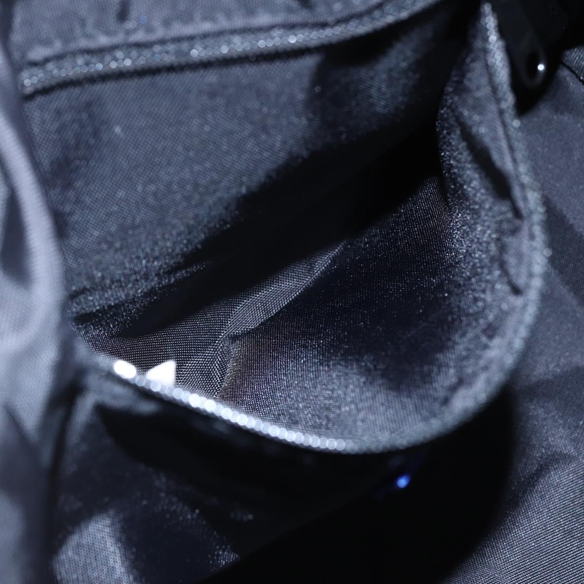 BURBERRY Nova Check Blue Label Hand Bag Nylon Gold Silver Auth kk569