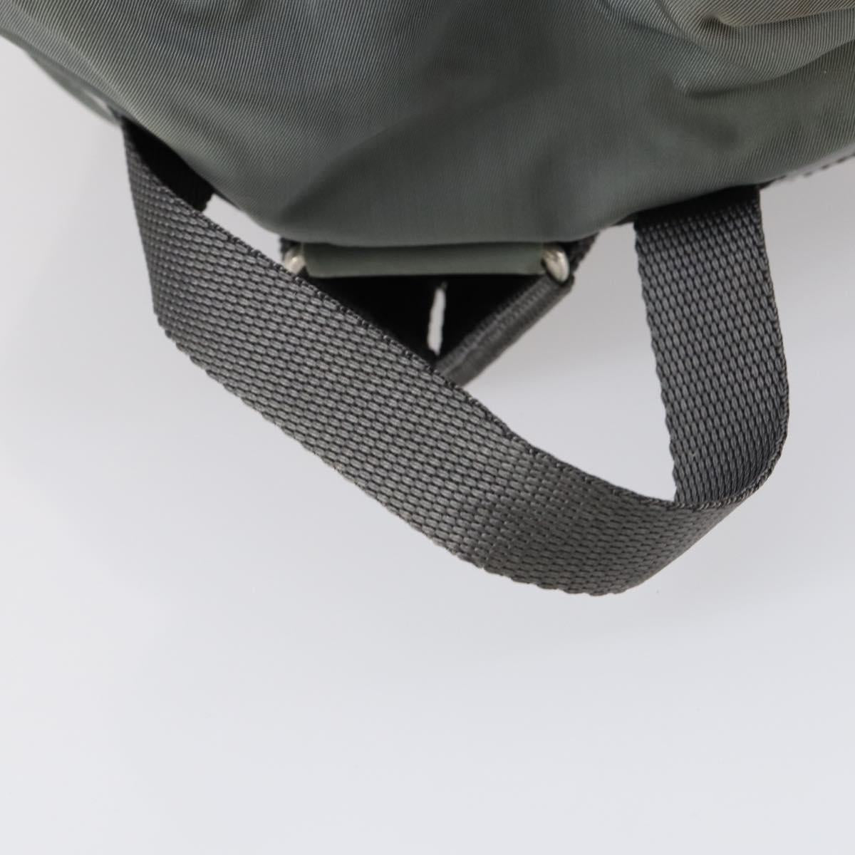 PRADA Backpack Nylon Gray Silver Auth kk572