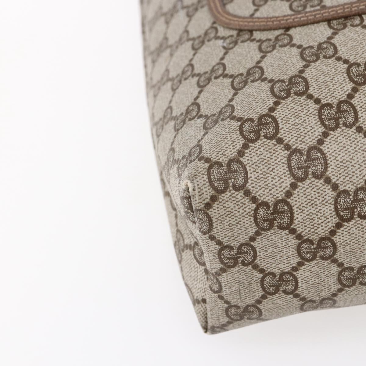 GUCCI GG Supreme Web Sherry Line Tote Bag PVC Beige 41 004 4465 Auth kk582