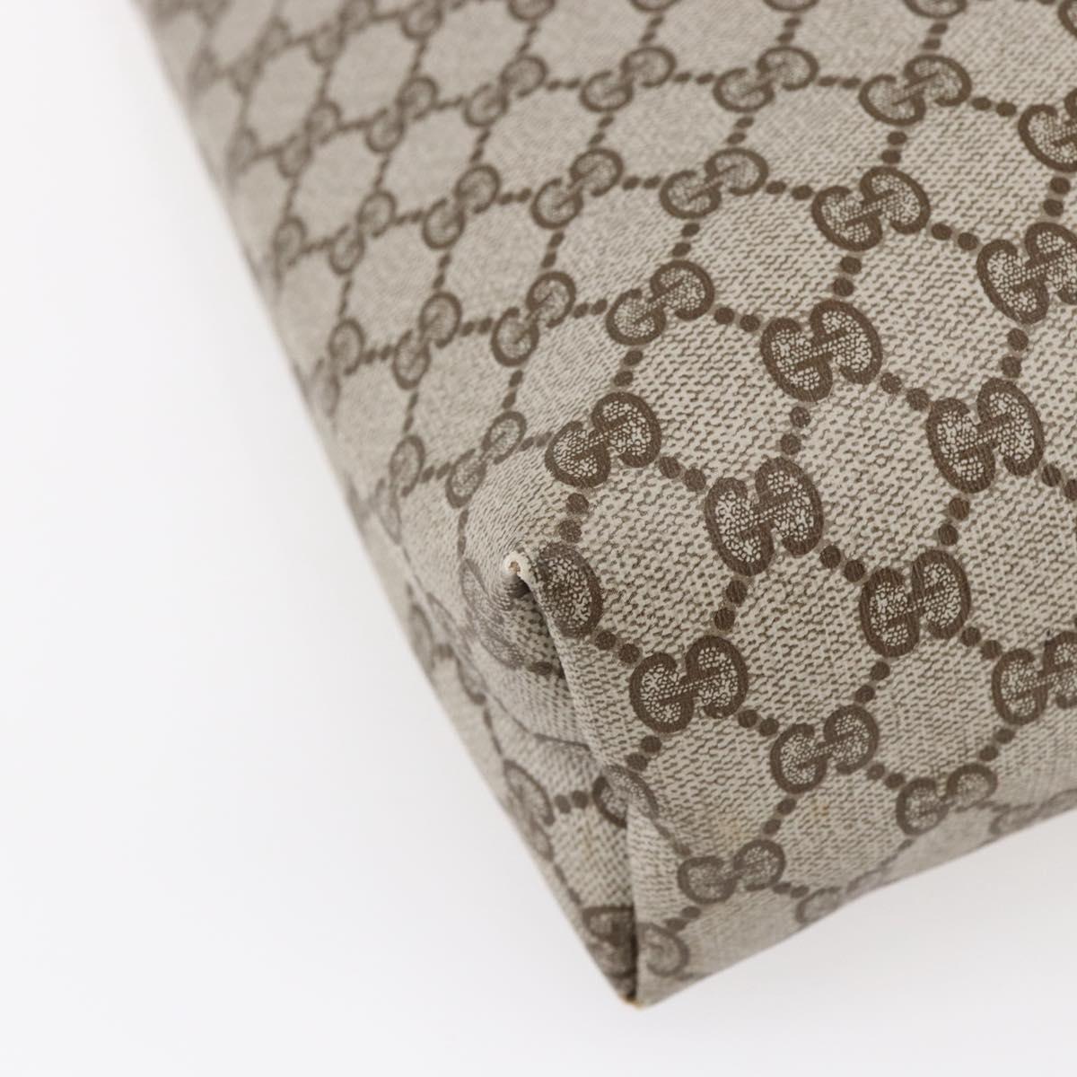 GUCCI GG Supreme Web Sherry Line Tote Bag PVC Beige 41 004 4465 Auth kk582