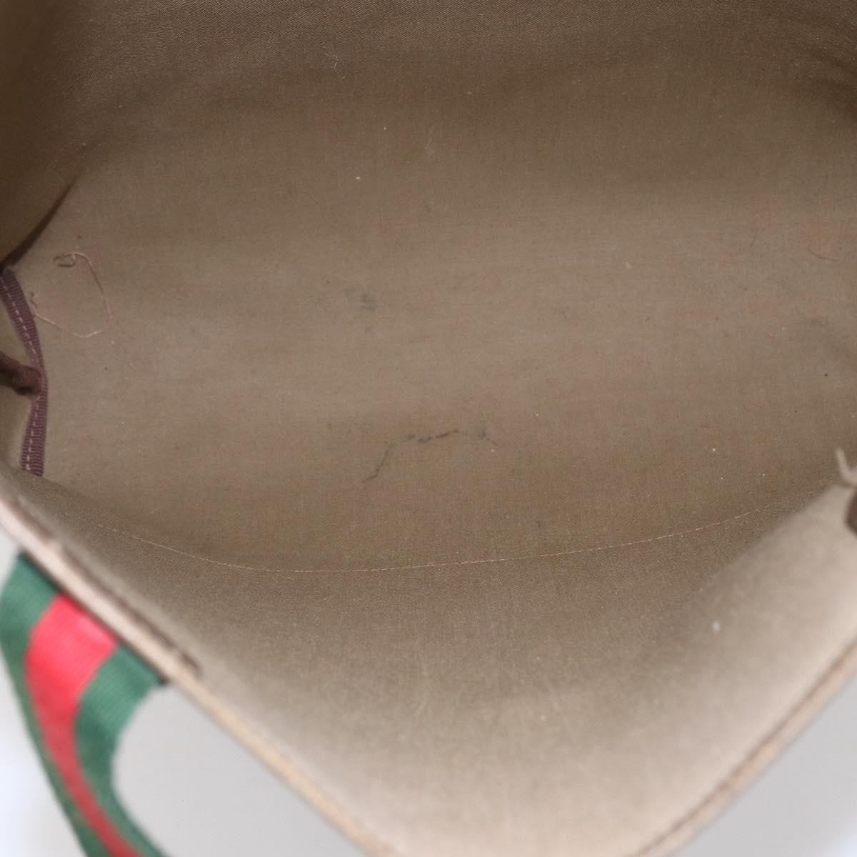 GUCCI GG Supreme Web Sherry Line Tote Bag PVC Beige 41 004 4465 Auth kk582