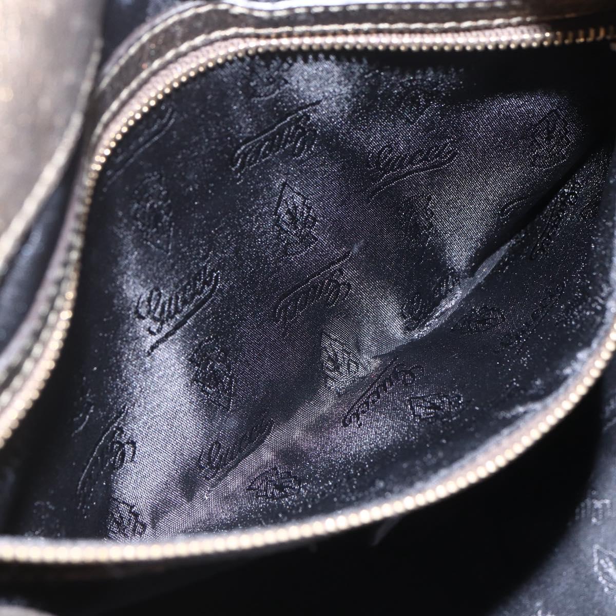 GUCCI Histeria Hand Bag Leather Gold Tone 197020 Auth kk589