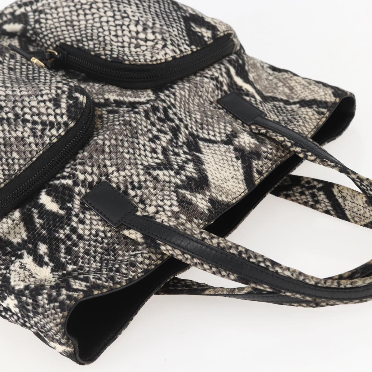 GUCCI Hand Bag Nylon Beige Gold 002 8080 Auth kk590