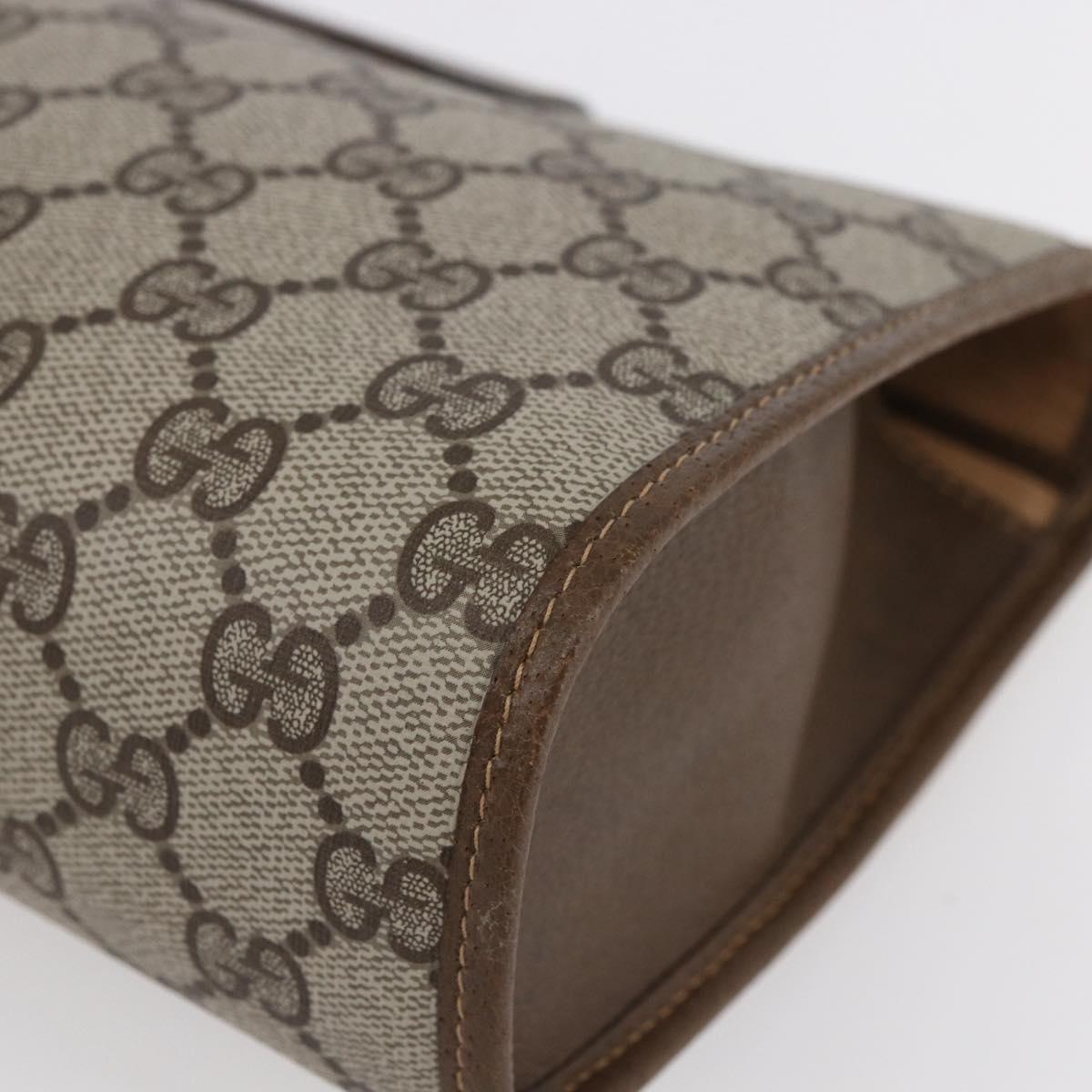 GUCCI GG Supreme Web Sherry Line Clutch Bag PVC Red Beige 89 01 030 Auth kk591