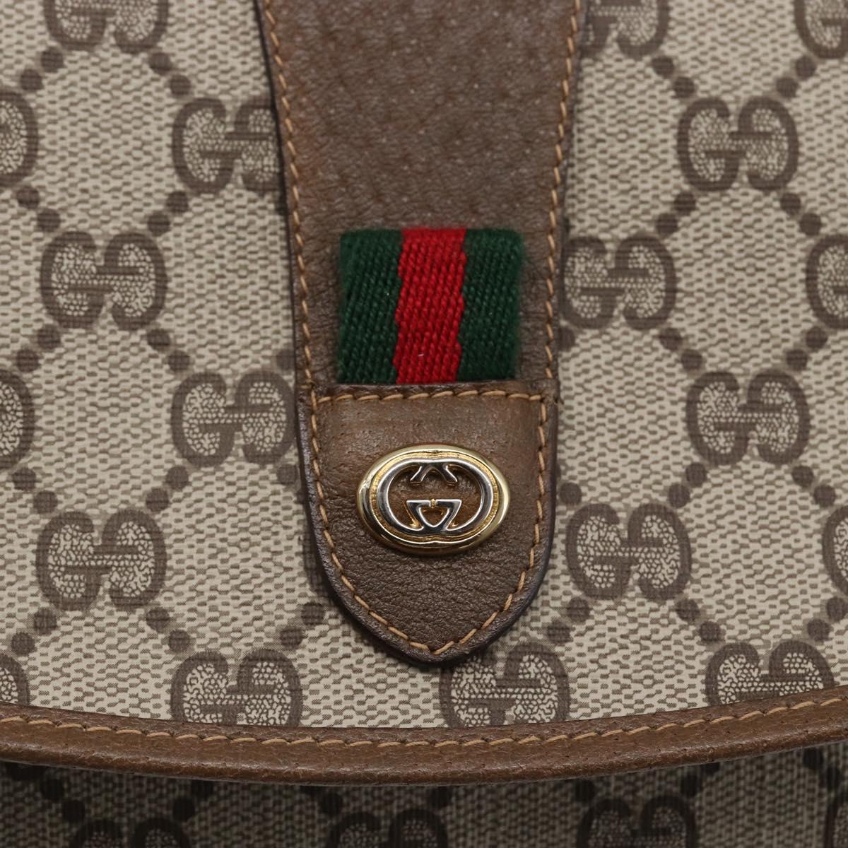 GUCCI GG Supreme Web Sherry Line Clutch Bag PVC Red Beige 89 01 030 Auth kk591