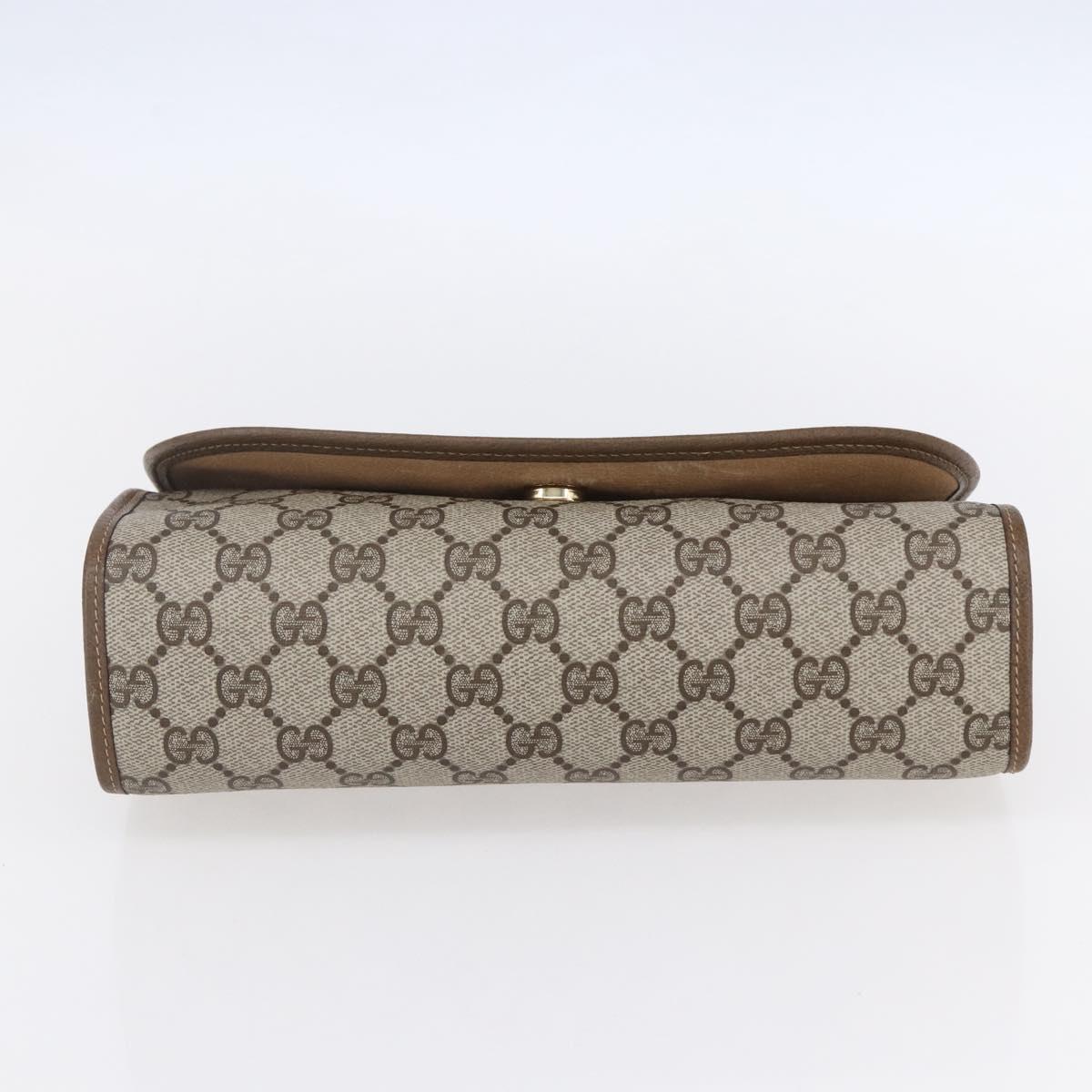 GUCCI GG Supreme Web Sherry Line Clutch Bag PVC Red Beige 89 01 030 Auth kk591