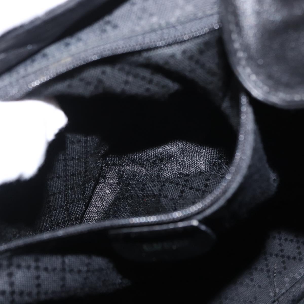 GUCCI Bamboo Backpack Leather Black Gold 003 2058 0016 Auth kk594