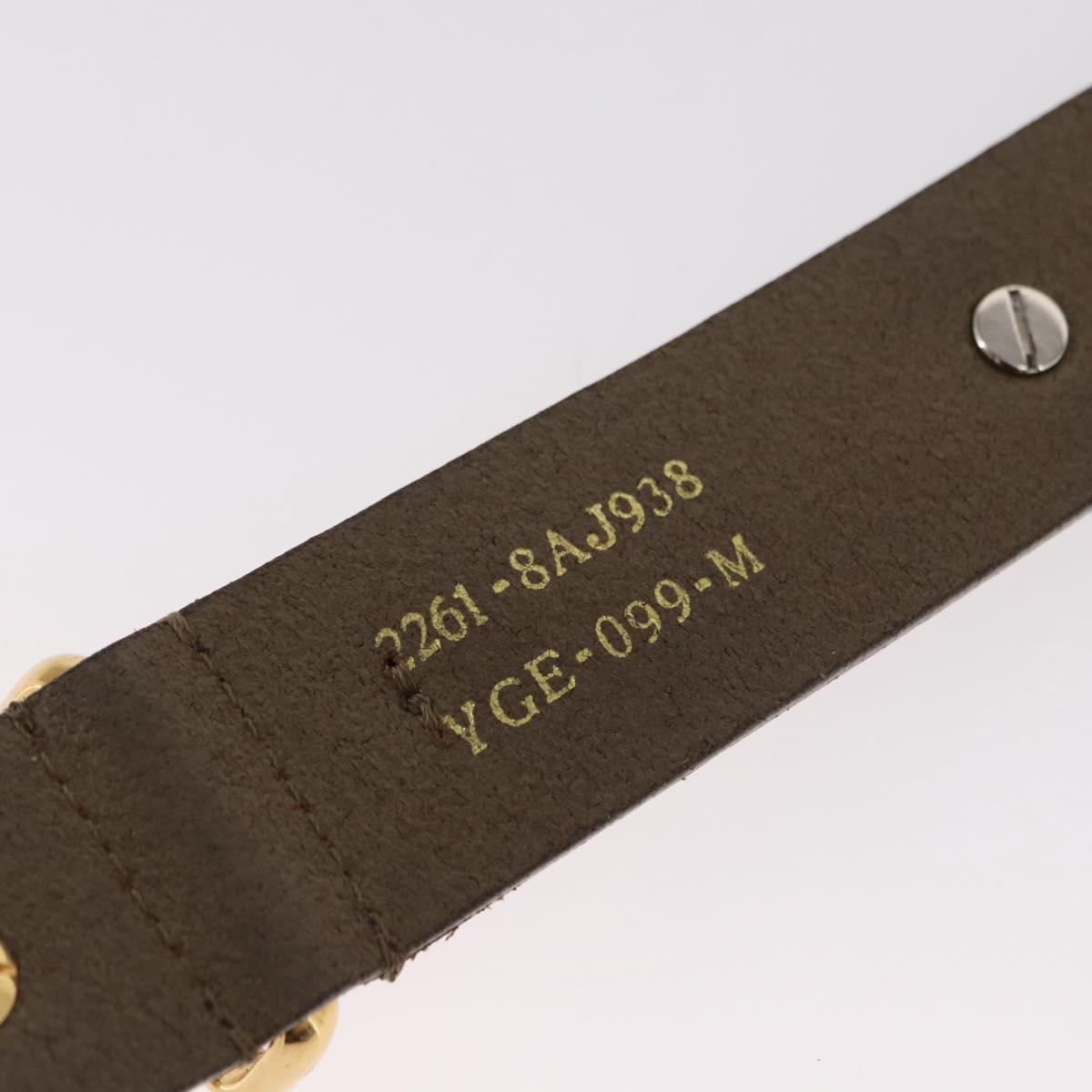 FENDI Bracelet Leather Beige Auth kk598