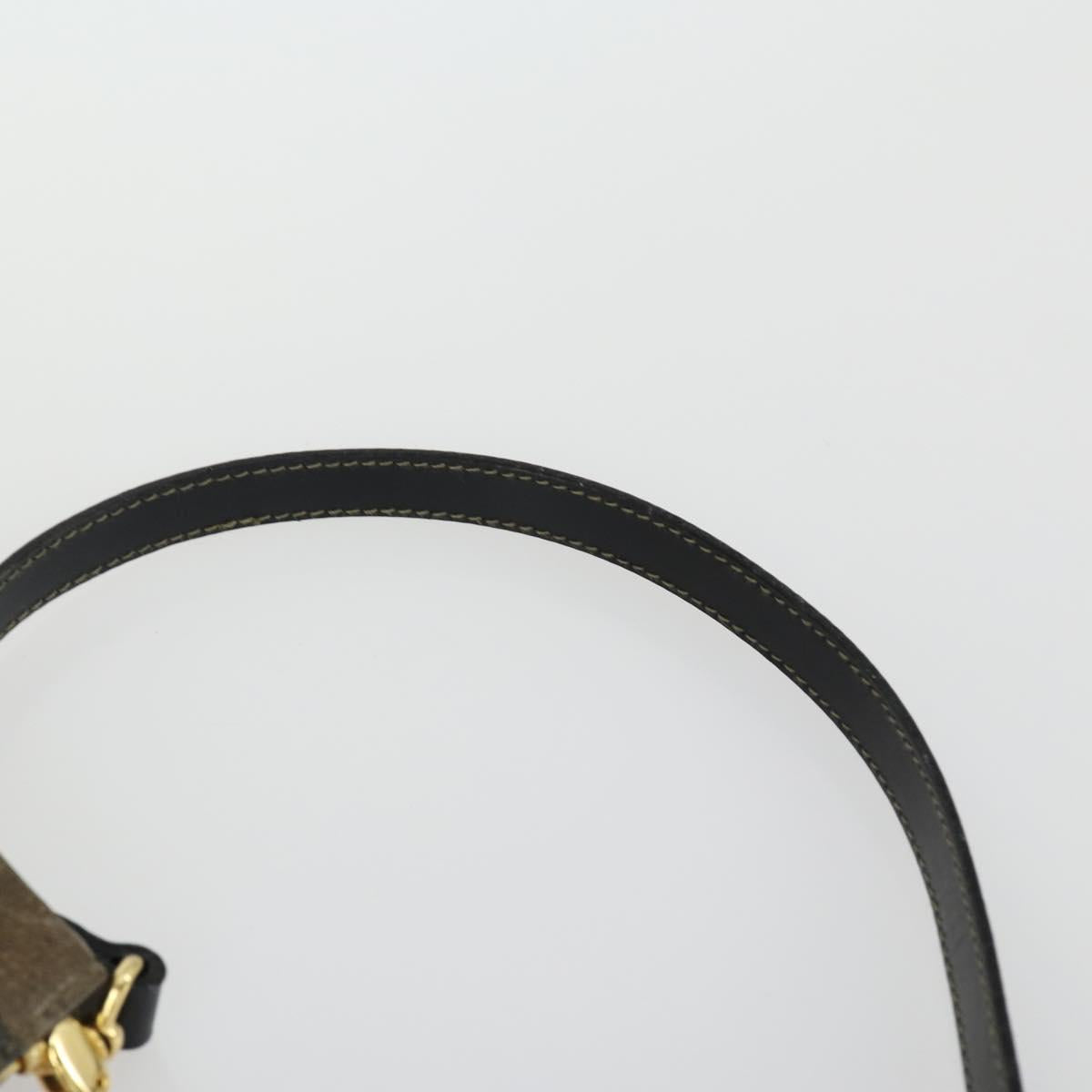 FENDI Pecan Canvas Hand Bag 2way Black Brown Auth kk604