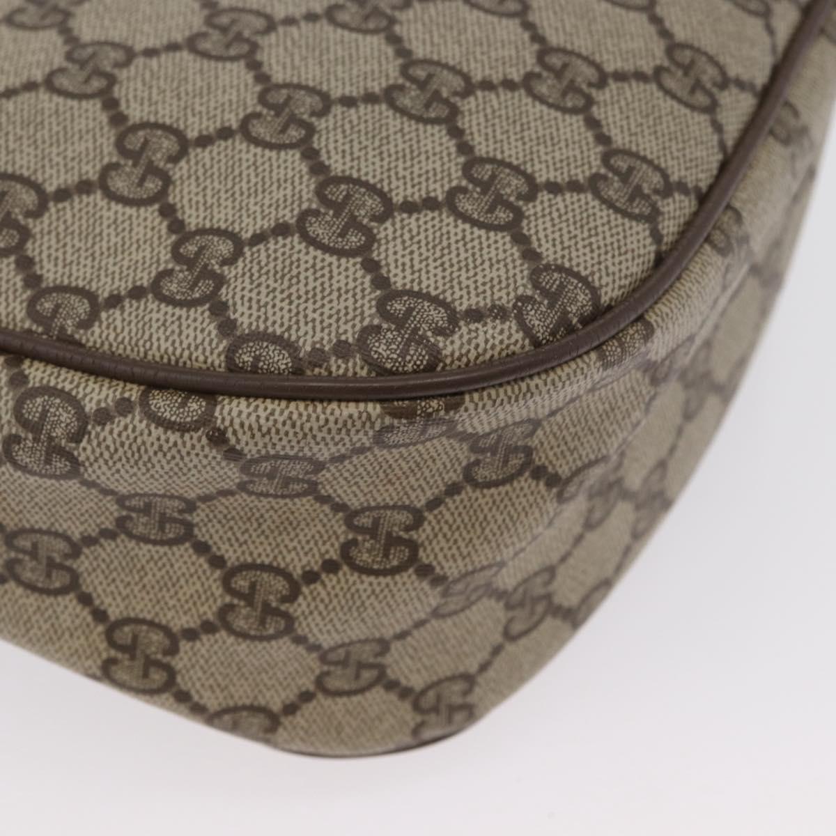 GUCCI GG Supreme Web Sherry Line Bag PVC Beige Gold 89 02 032 Auth kk618