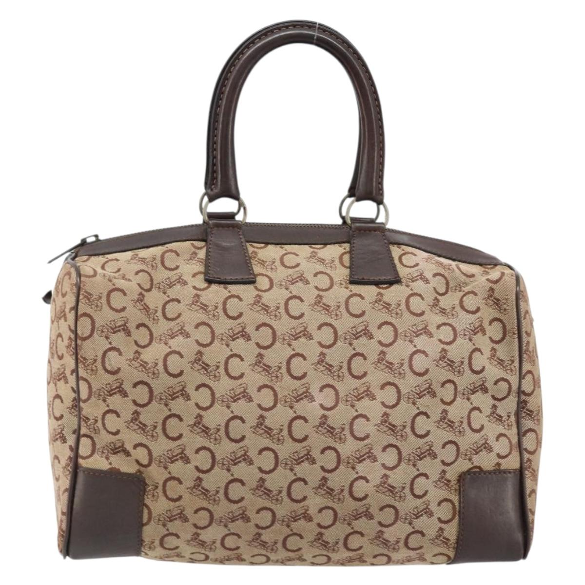 CELINE C Sulky Hand Bag Canvas Brown Auth kk621