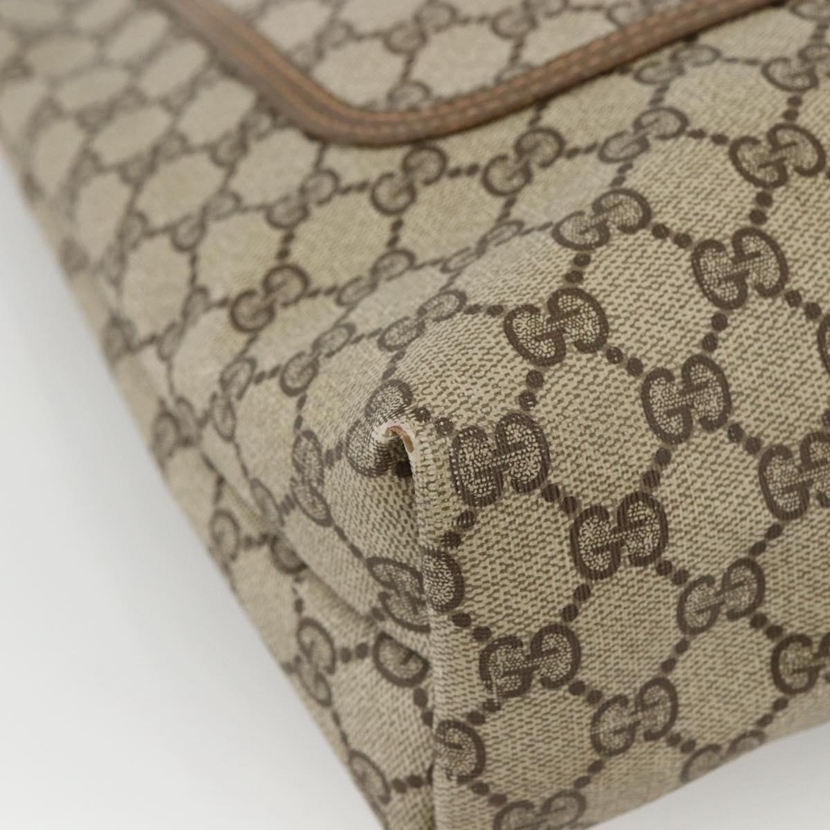 GUCCI GG Supreme Web Sherry Line Tote Bag PVC Beige Gold 39 02 003 Auth kk643