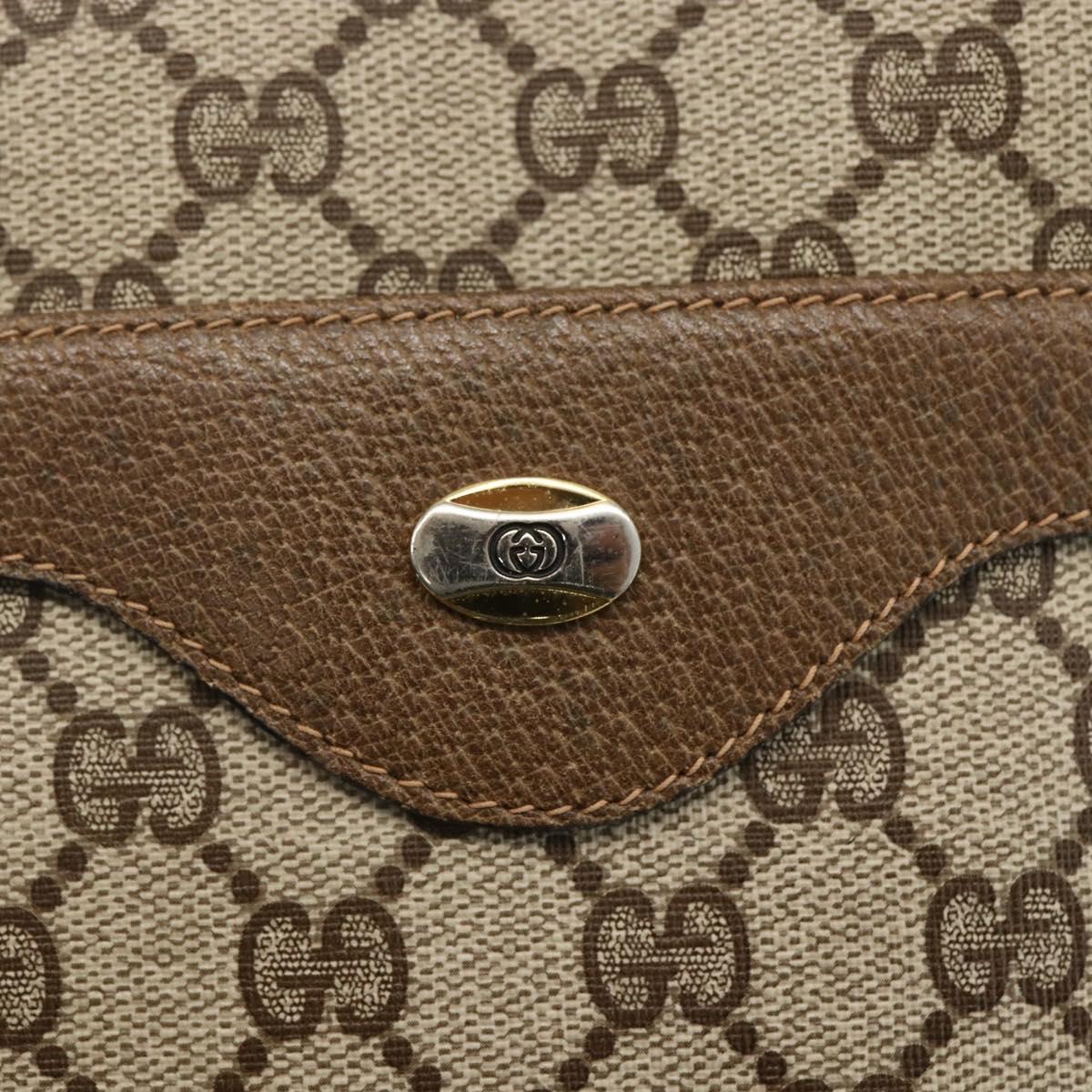 GUCCI GG Supreme Web Sherry Line Tote Bag PVC Beige Gold 39 02 003 Auth kk643