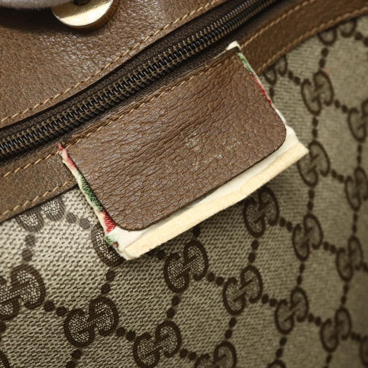 GUCCI GG Supreme Tote Bag PVC Beige Gold 40 02 998 Auth kk670