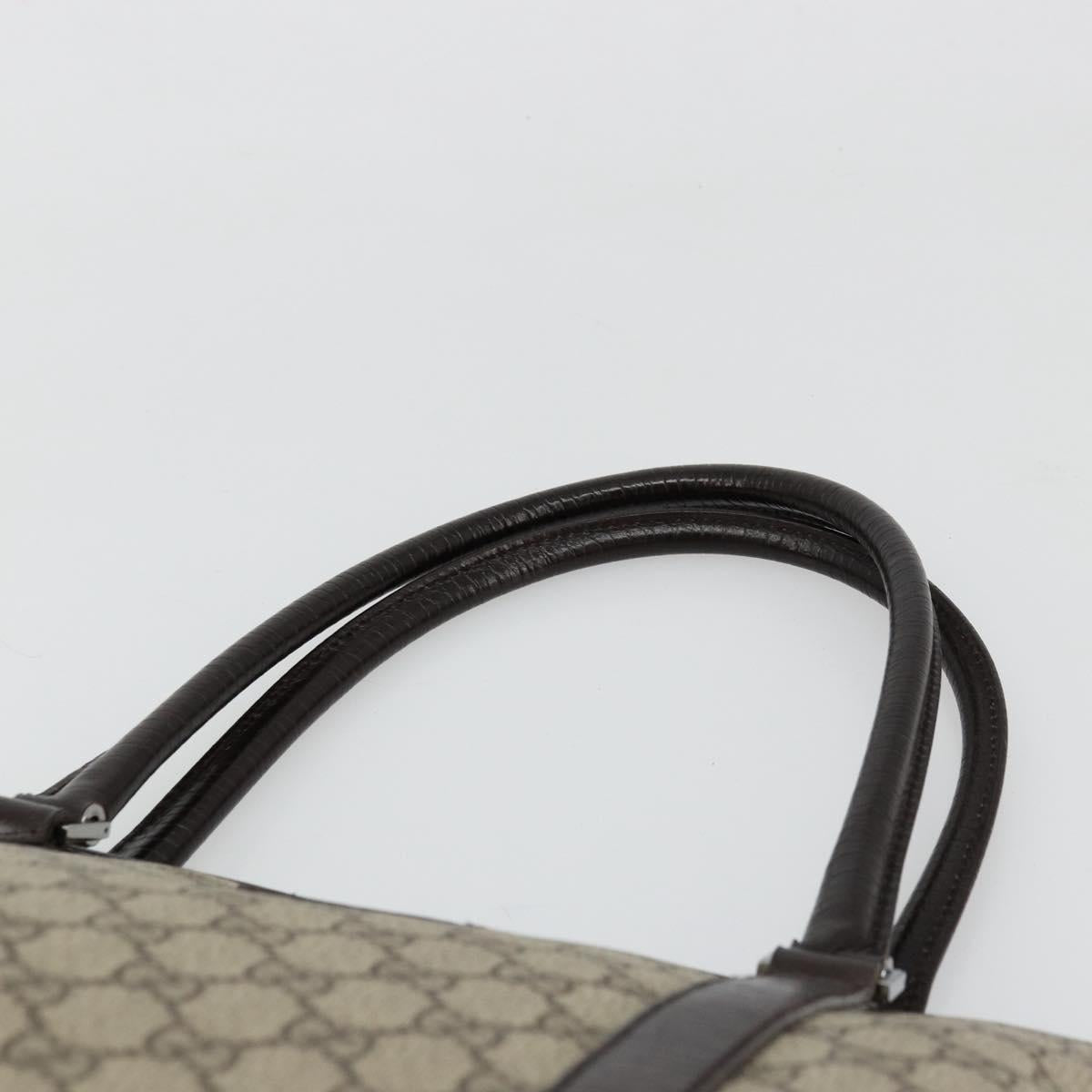 GUCCI GG Supreme Tote Bag PVC Beige Silver 114595 Auth kk671