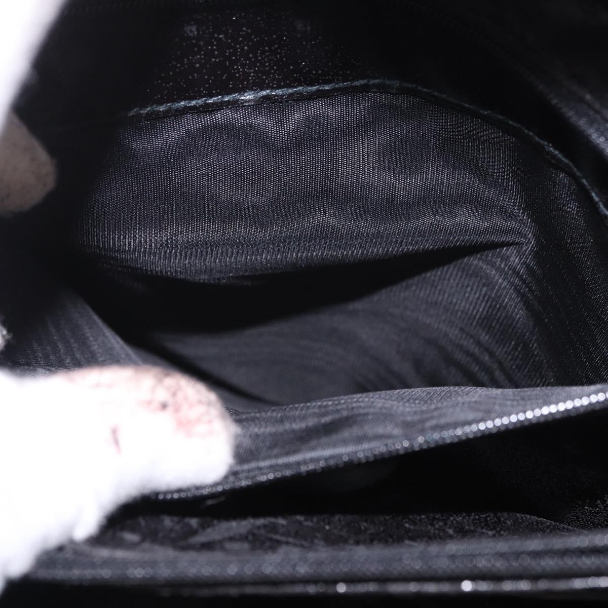 GUCCI Bamboo Hand Bag Leather 2way Black Gold 002 2855 0322 0 Auth kk684