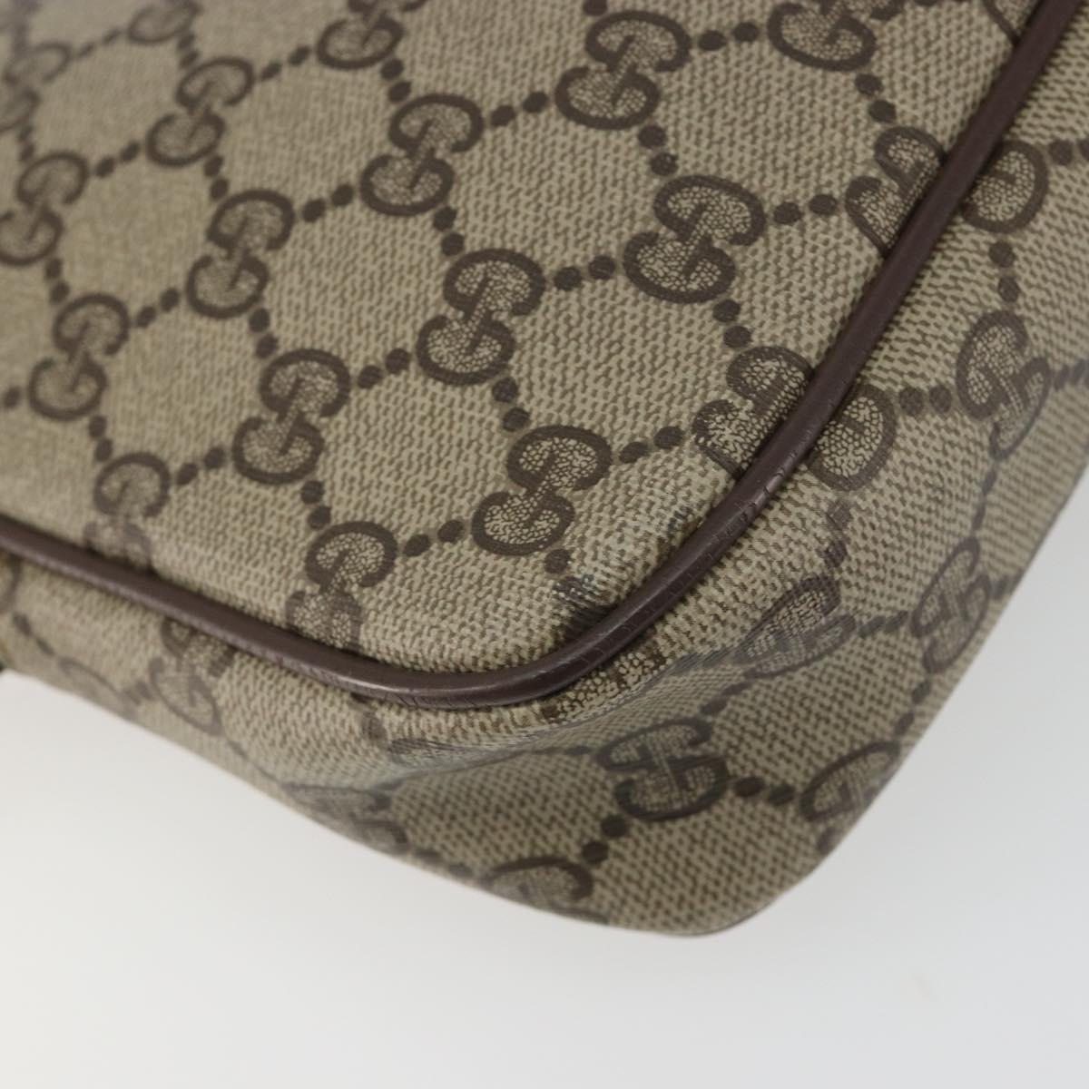 GUCCI GG Supreme Shoulder Bag PVC Beige Gold 97 02 068 Auth kk692