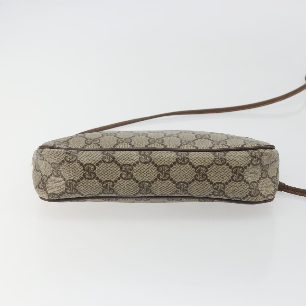 GUCCI GG Supreme Shoulder Bag PVC Beige Gold 97 02 068 Auth kk692