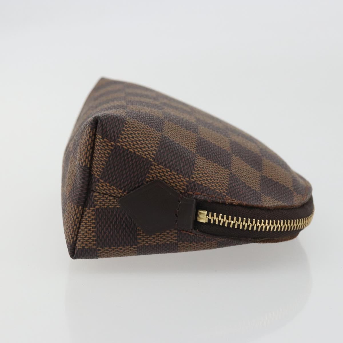 LOUIS VUITTON Damier Ebene Pochette Cosmetic PM Pouch N47516 LV Auth kk697