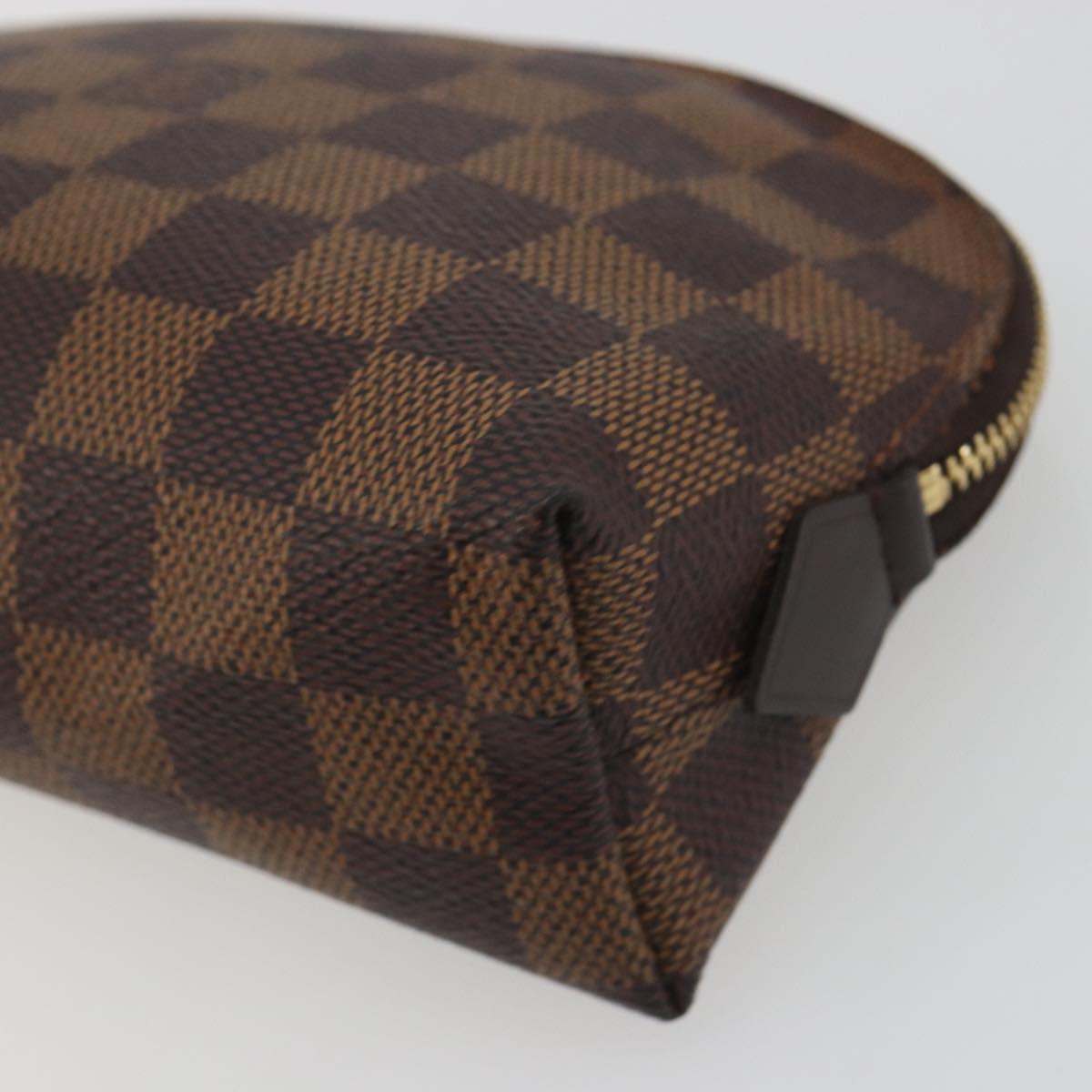 LOUIS VUITTON Damier Ebene Pochette Cosmetic PM Pouch N47516 LV Auth kk697