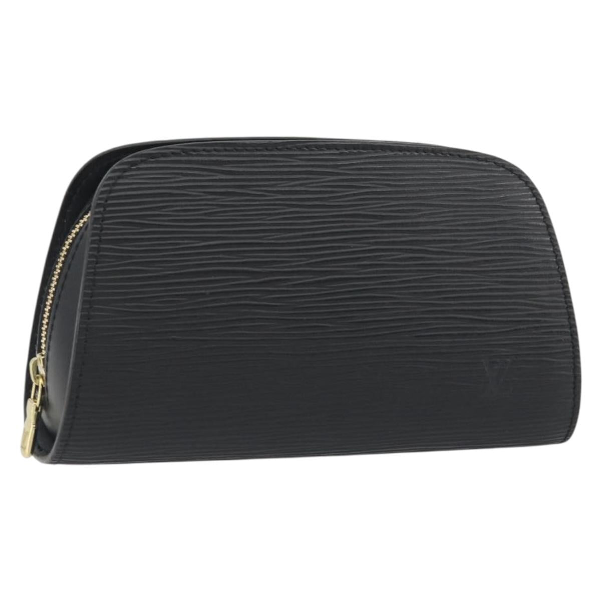 LOUIS VUITTON Epi Dauphine PM Pouch Black M48442 LV Auth kk698