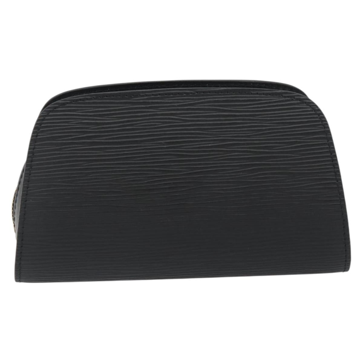 LOUIS VUITTON Epi Dauphine PM Pouch Black M48442 LV Auth kk698