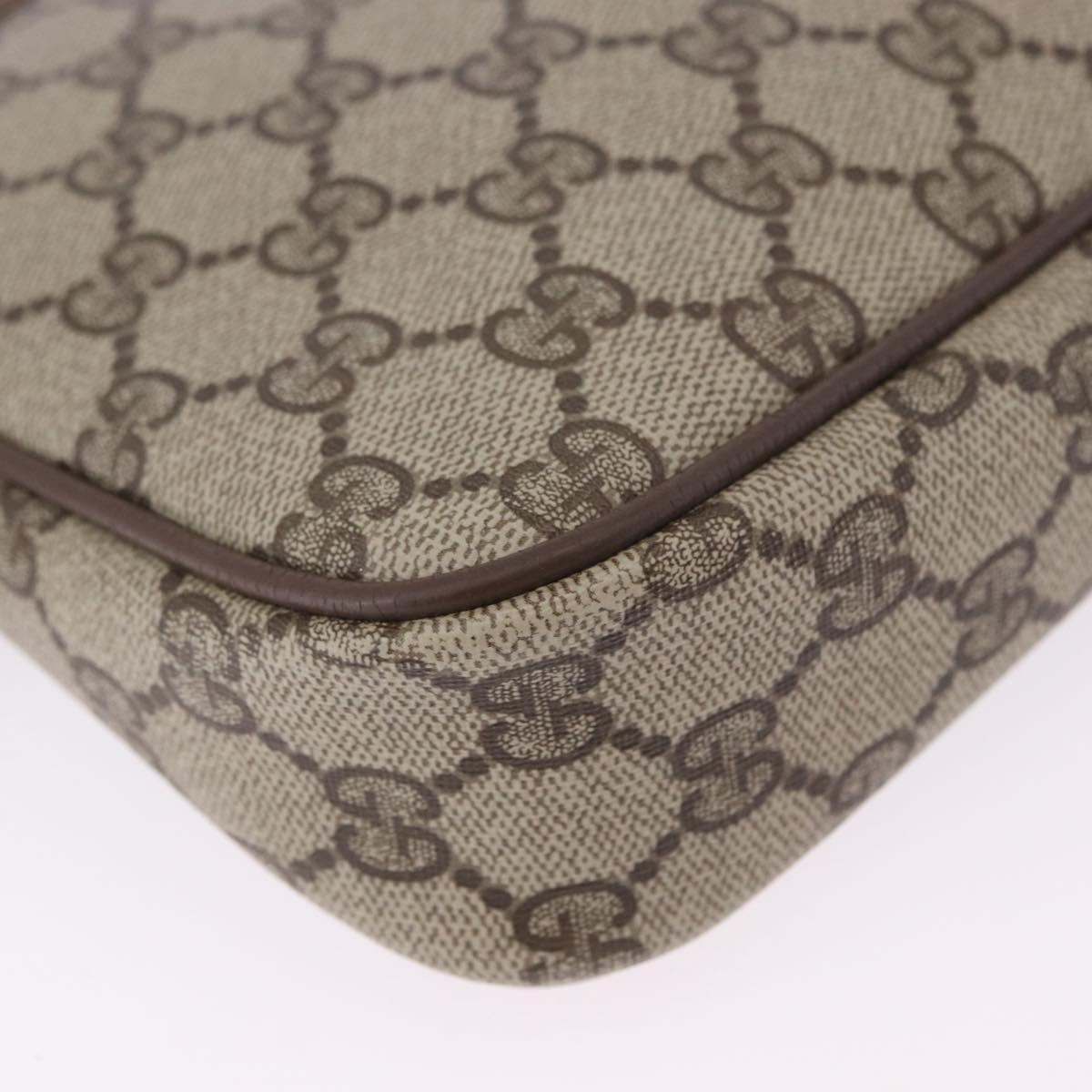 GUCCI GG Supreme Shoulder Bag PVC Beige Gold 56 02 068 Auth kk705