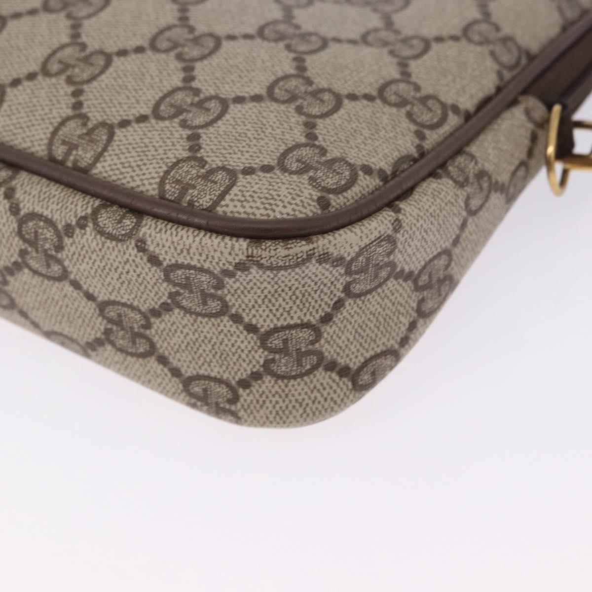 GUCCI GG Supreme Shoulder Bag PVC Beige Gold 56 02 068 Auth kk705