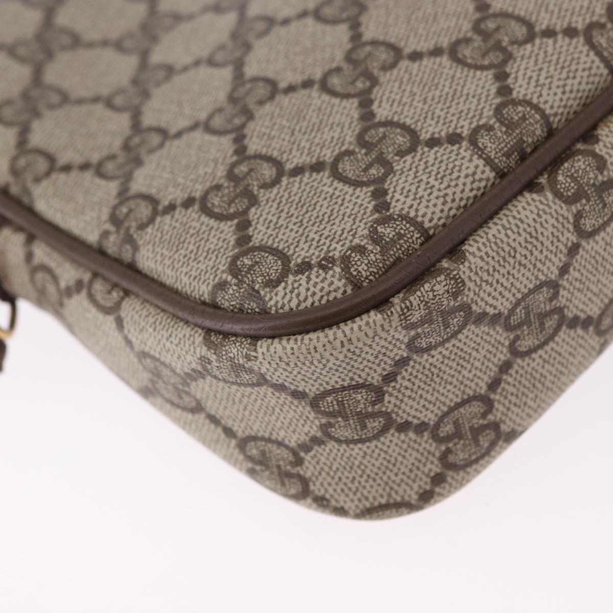GUCCI GG Supreme Shoulder Bag PVC Beige Gold 56 02 068 Auth kk705