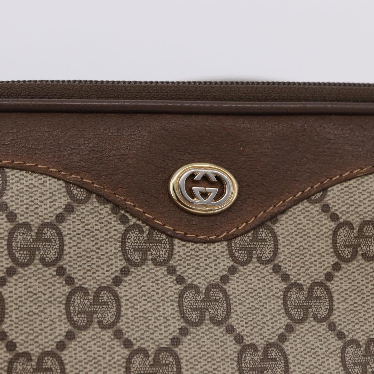 GUCCI GG Supreme Shoulder Bag PVC Beige Gold 56 02 068 Auth kk705