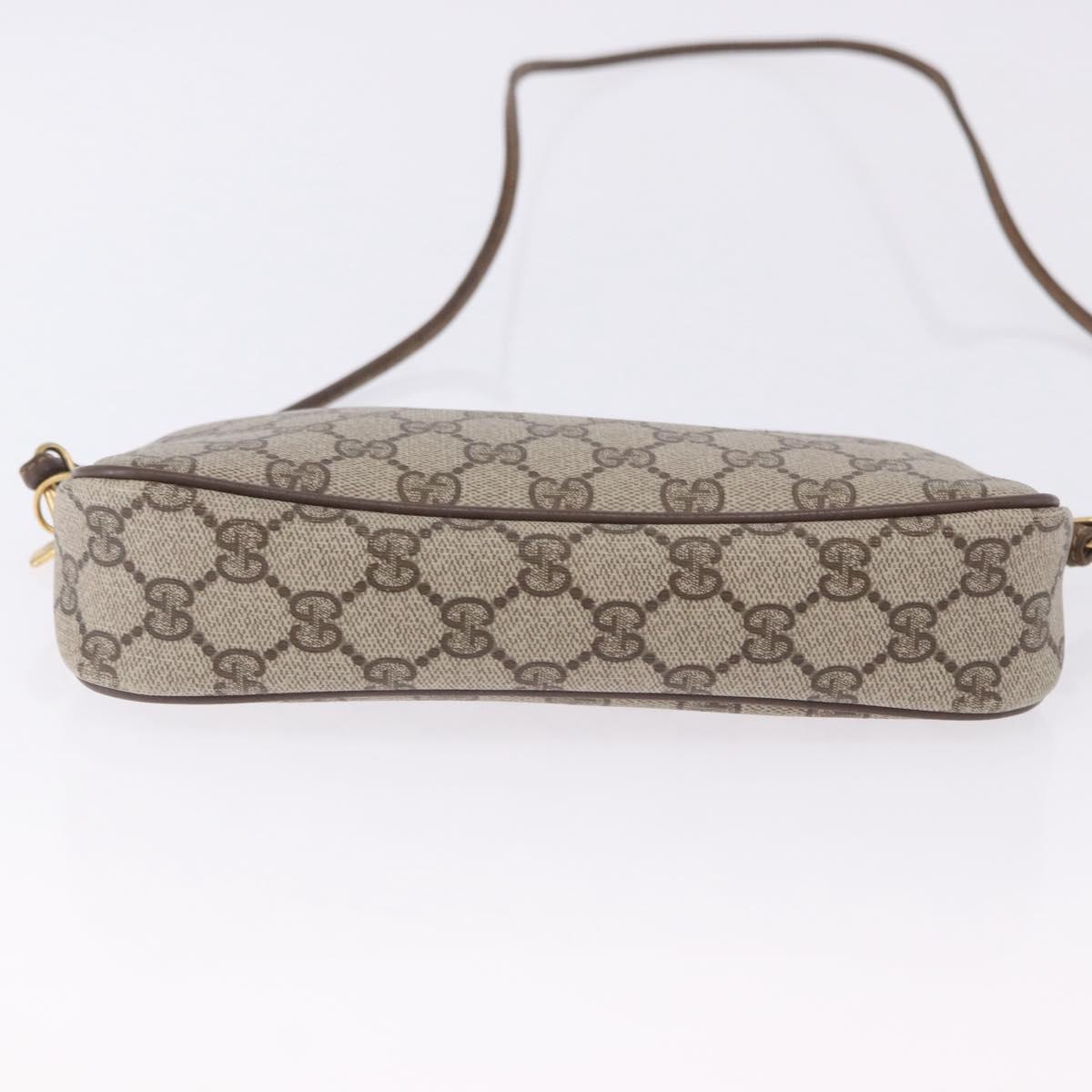 GUCCI GG Supreme Shoulder Bag PVC Beige Gold 56 02 068 Auth kk705