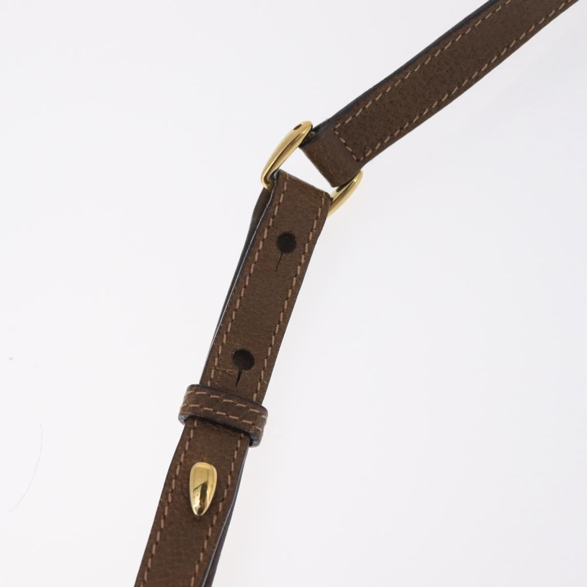 GUCCI Shoulder Bag Canvas Beige Gold Tone 007 115 0074 Auth kk711