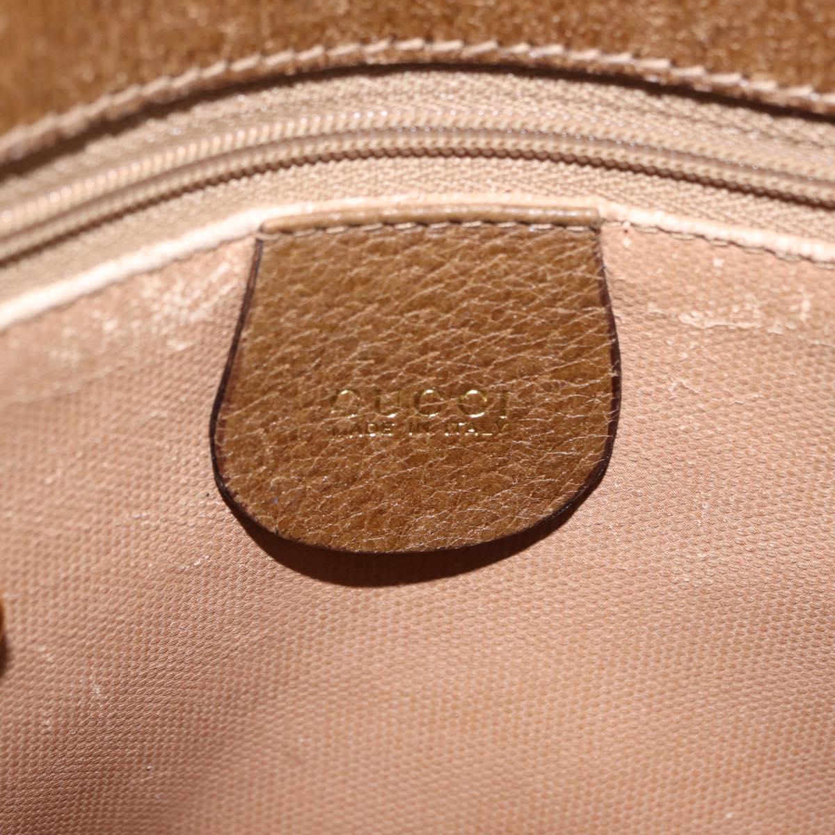 GUCCI Shoulder Bag Canvas Beige Gold Tone 007 115 0074 Auth kk711