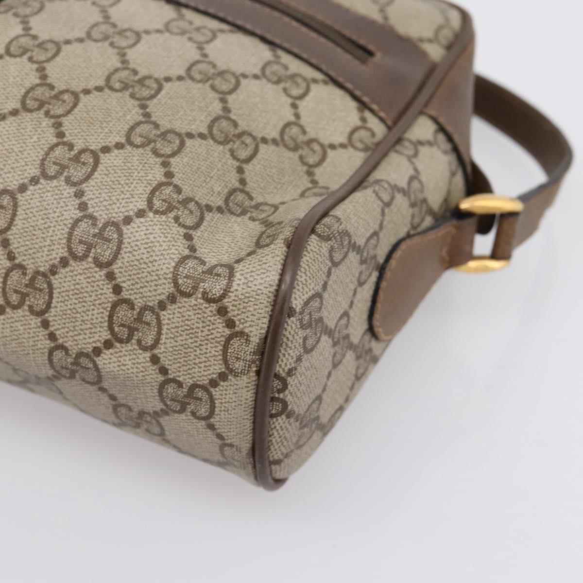 GUCCI GG Supreme Web Sherry Line Shoulder Bag PVC Beige 56 02 005 Auth kk715