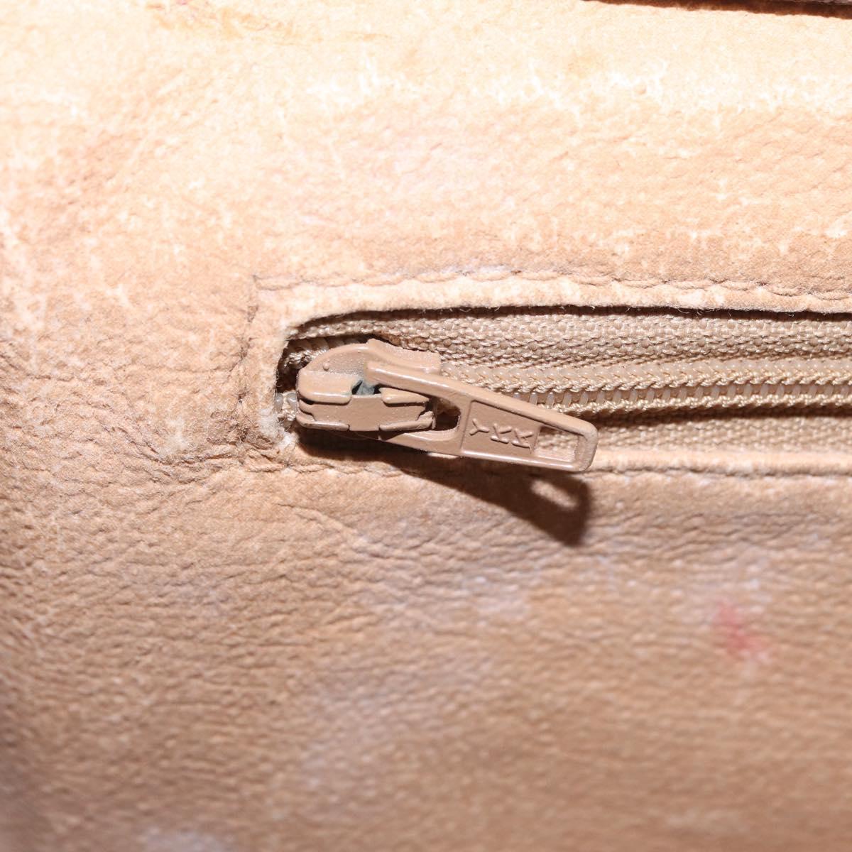 GUCCI GG Supreme Clutch Bag PVC Beige Gold Tone 97 01 037 Auth kk716