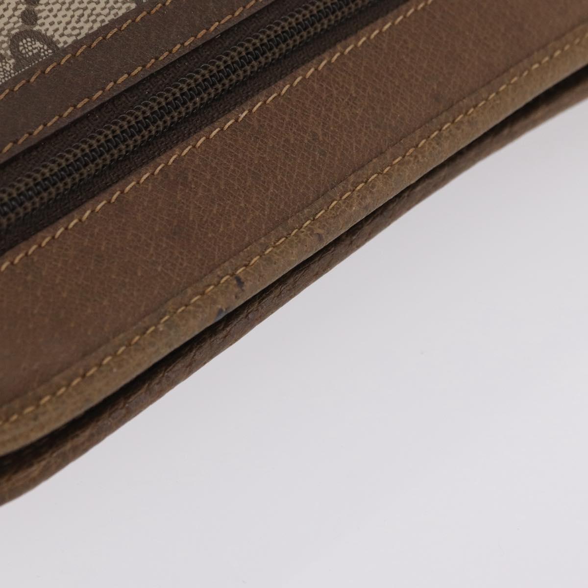 GUCCI GG Supreme Clutch Bag PVC Beige Gold Tone 97 01 037 Auth kk716