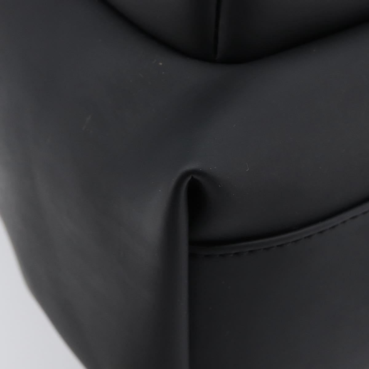 GIVENCHY Backpack Leather Black Gold Tone Auth kk718A