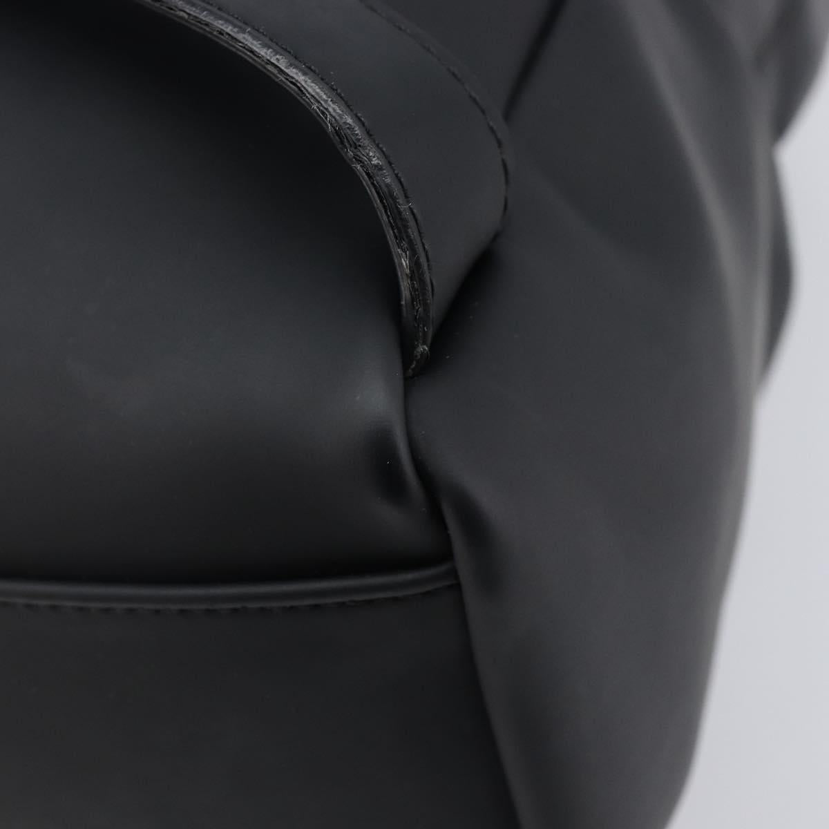 GIVENCHY Backpack Leather Black Gold Tone Auth kk718A