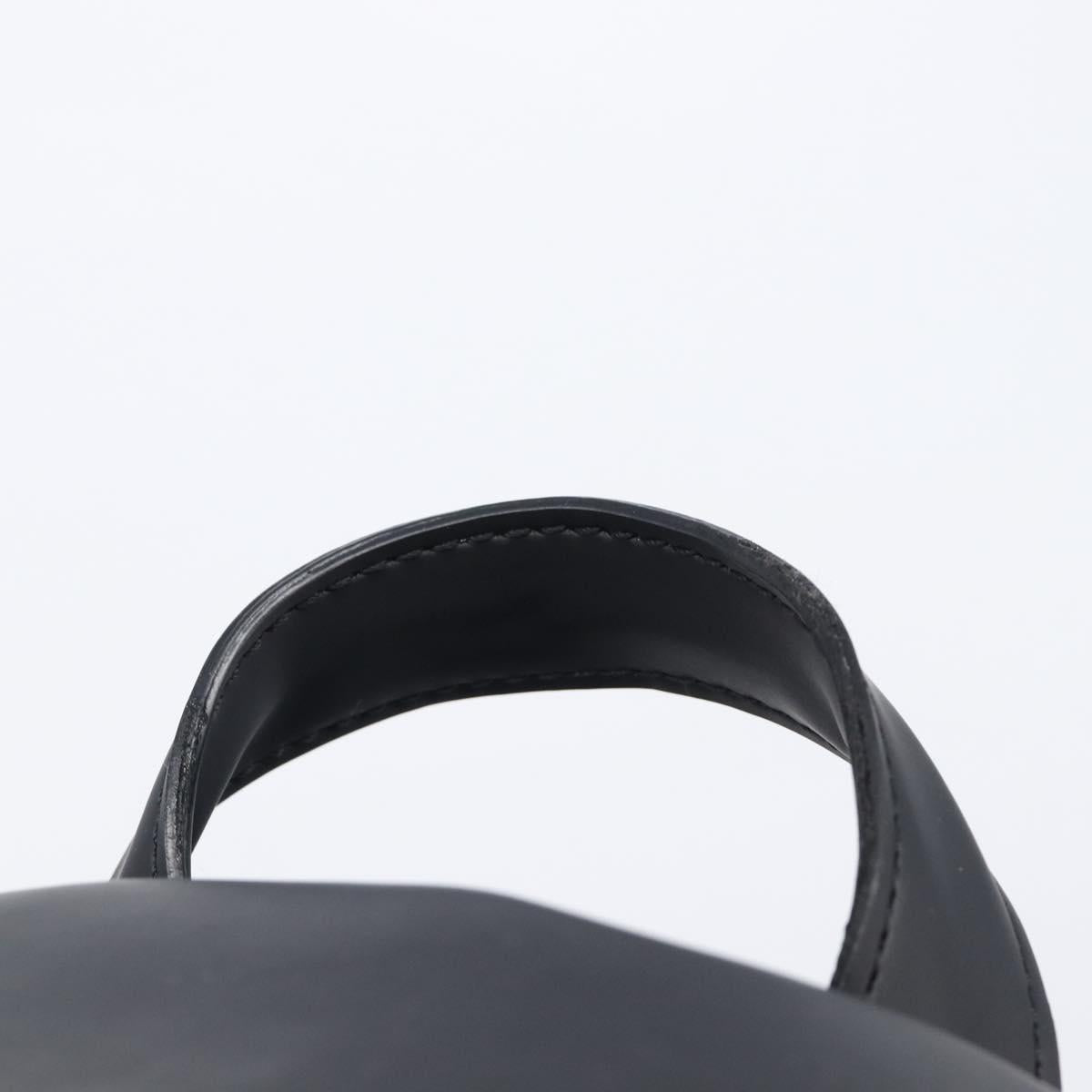 GIVENCHY Backpack Leather Black Gold Tone Auth kk718A