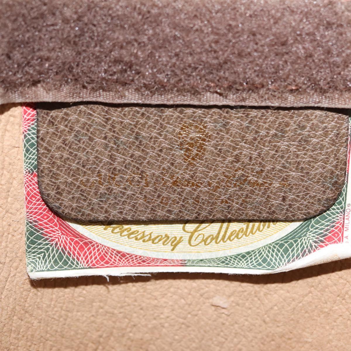 GUCCI GG Supreme Web Sherry Line Clutch Bag PVC Beige 89 01 001 Auth kk719