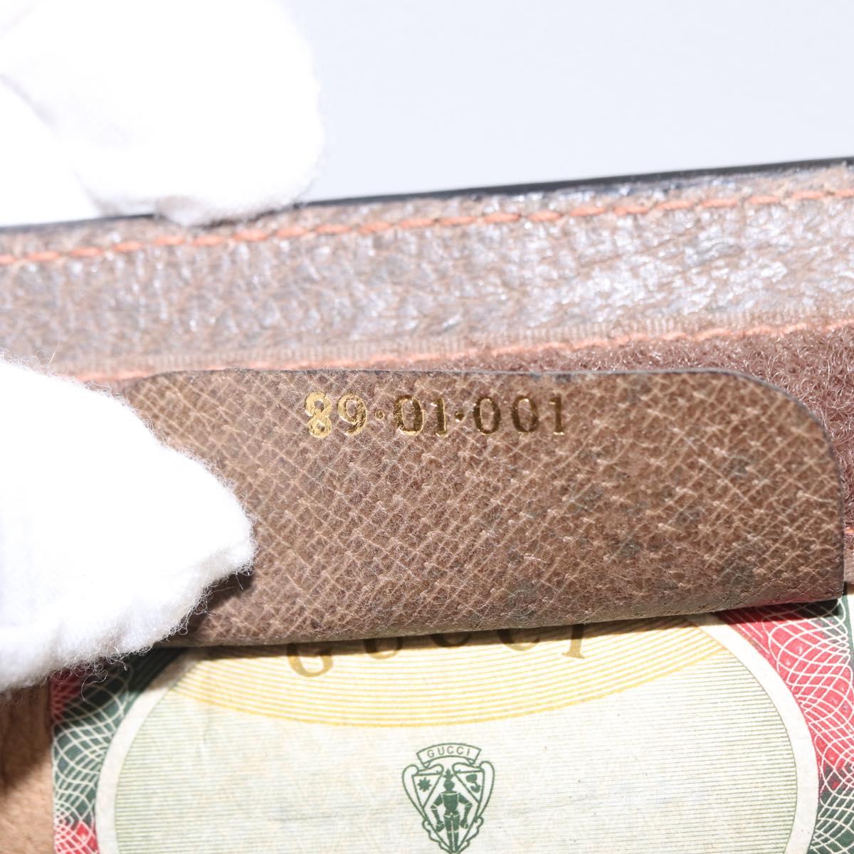 GUCCI GG Supreme Web Sherry Line Clutch Bag PVC Beige 89 01 001 Auth kk719