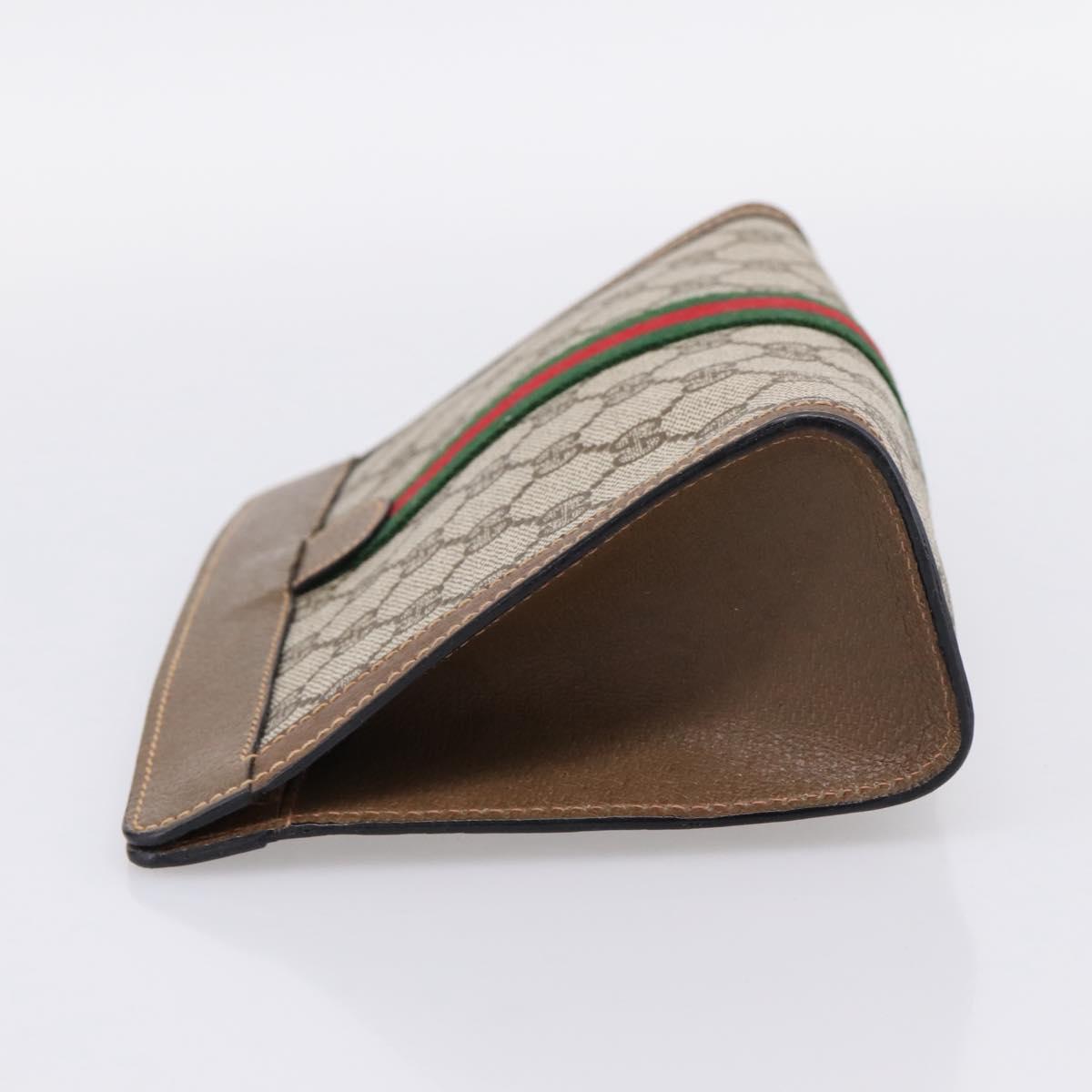 GUCCI GG Supreme Web Sherry Line Clutch Bag PVC Beige 89 01 001 Auth kk720