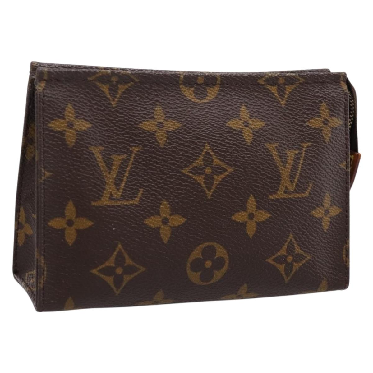 LOUIS VUITTON Monogram Poche Toilette 15 Pouch M47546 LV Auth kk721