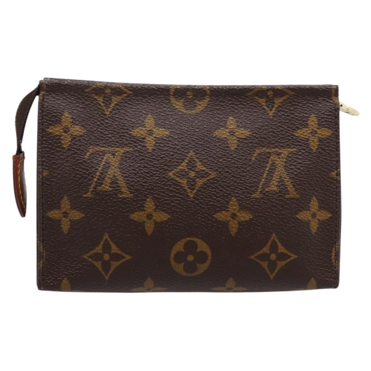 LOUIS VUITTON Monogram Poche Toilette 15 Pouch M47546 LV Auth kk721