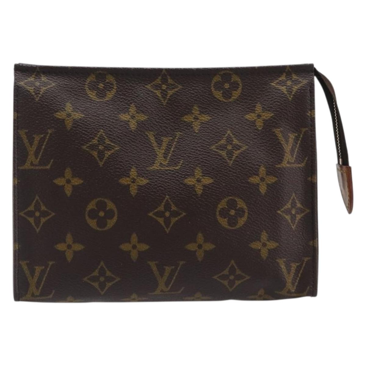 LOUIS VUITTON Monogram Poche Toilette 19 Pouch M47544 LV Auth kk722