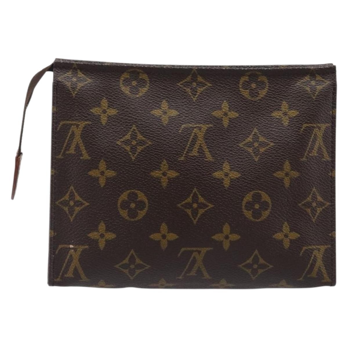 LOUIS VUITTON Monogram Poche Toilette 19 Pouch M47544 LV Auth kk722