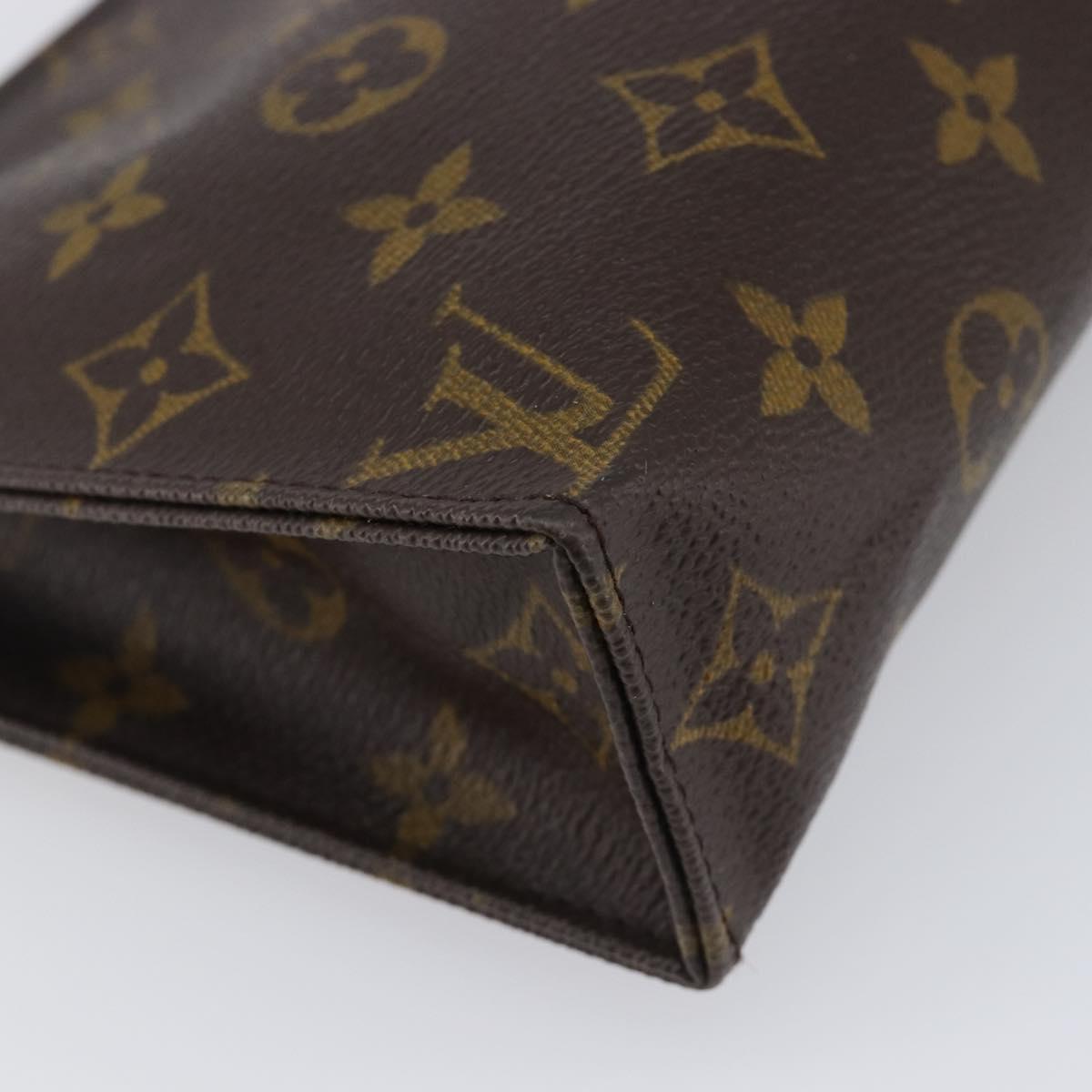 LOUIS VUITTON Monogram Poche Toilette 19 Pouch M47544 LV Auth kk722